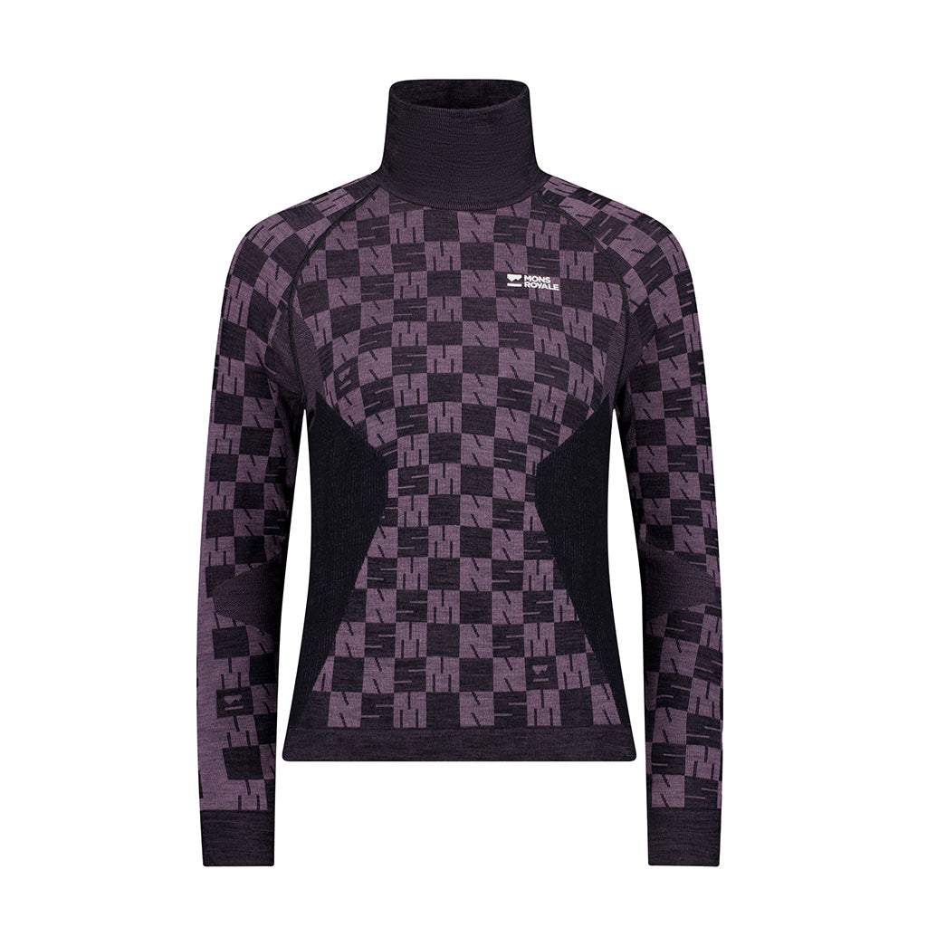 Ascender Merino Seamless Mock Neck Long Sleeve - Base Layer