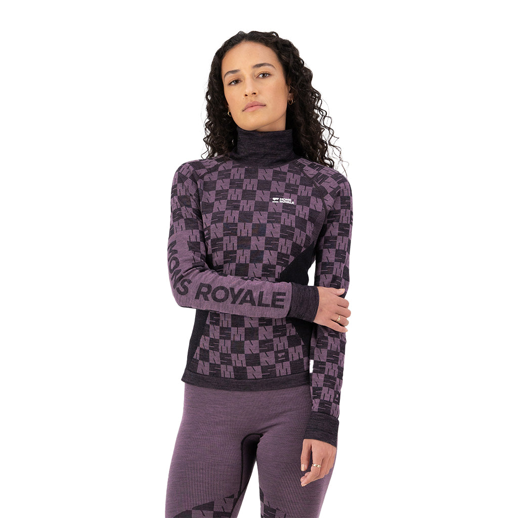 Ascender Merino Seamless Mock Neck Long Sleeve - Base Layer