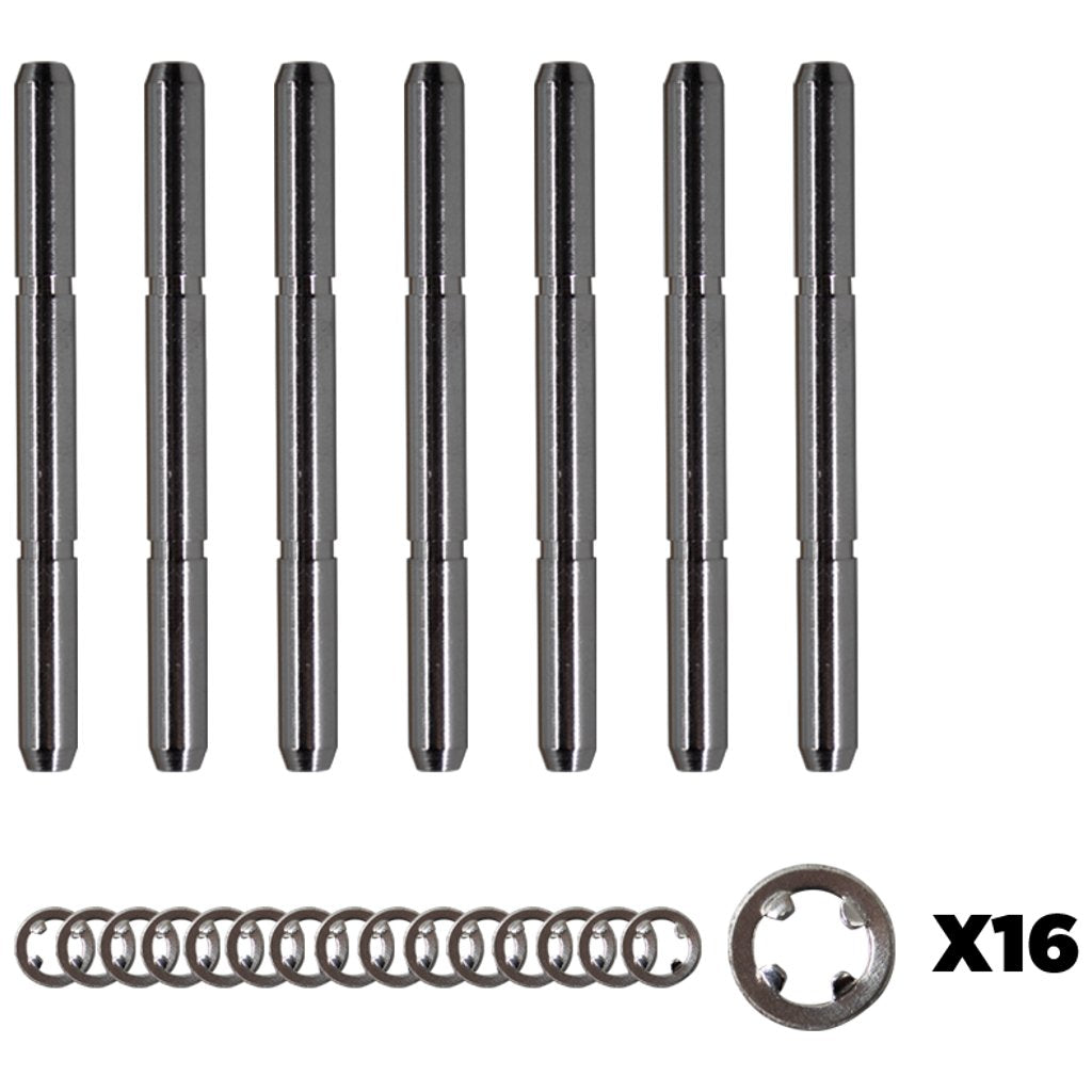 48-A2 - H-Uniback Snaplock-pin w/ O-clips - 8PK - Binding Spareparts