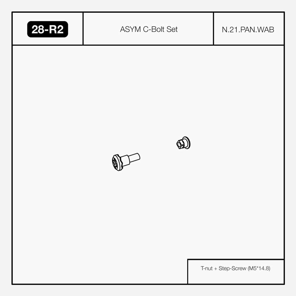 28-S1 - Asym Uniback C-bolt M5*14.8 screw - 8PK - Binding Spareparts