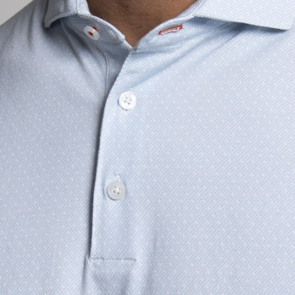 Hollow Pima Print S/S - Polo