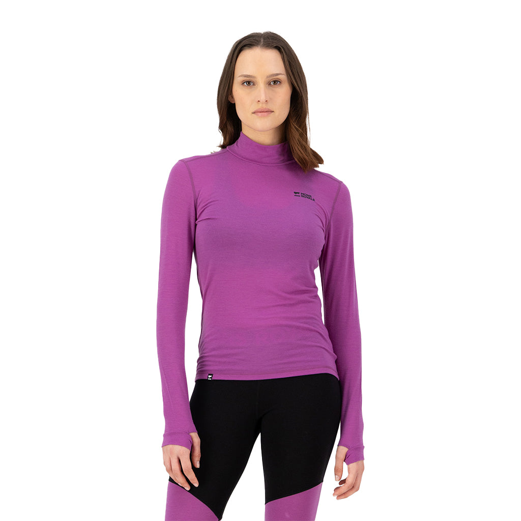 Cascade Merino Base Layer Mock Neck Long Sleeve - Base Layer