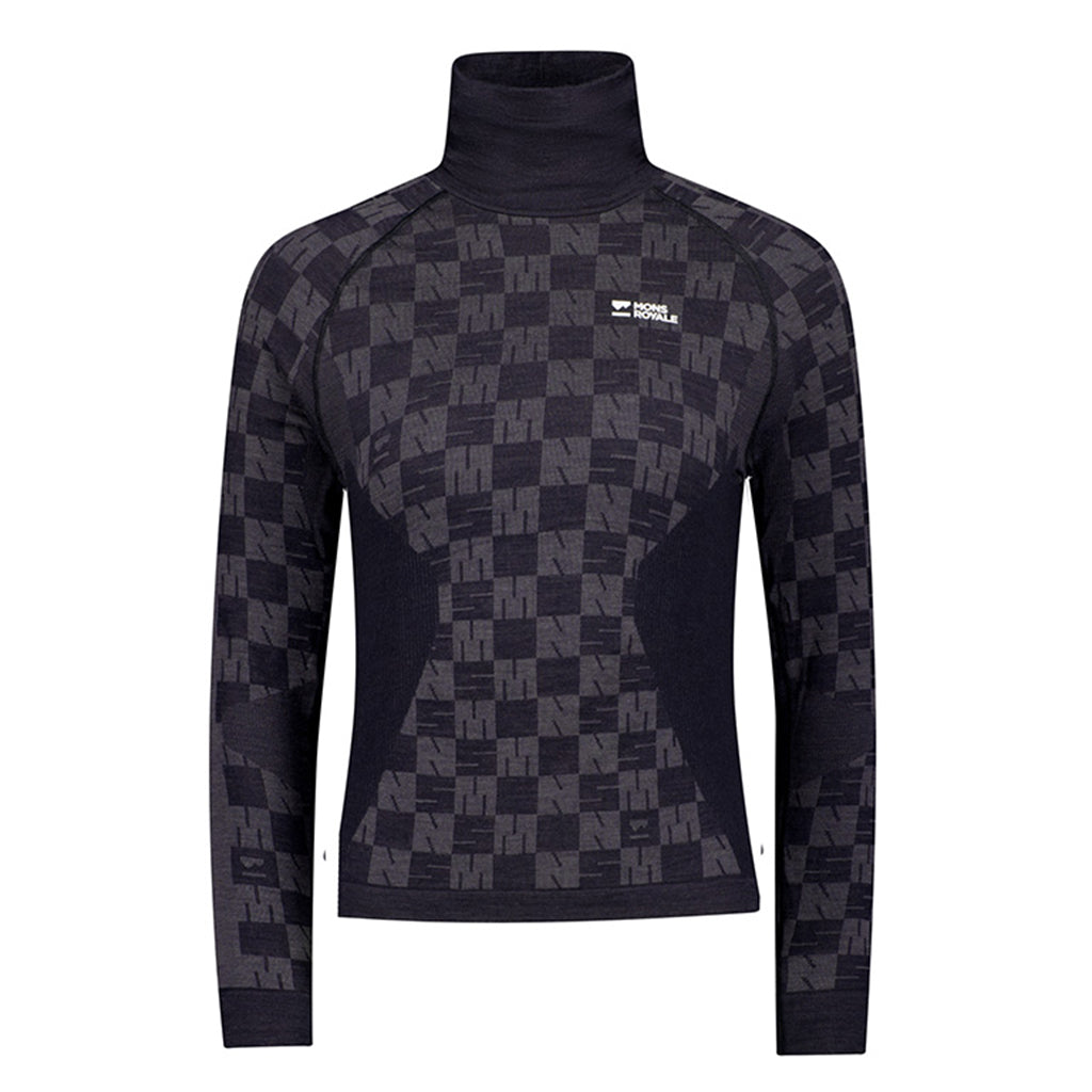 Ascender Merino Seamless Mock Neck Long Sleeve - Base Layer