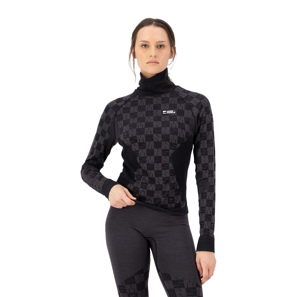 Ascender Merino Seamless Mock Neck Long Sleeve - Base Layer
