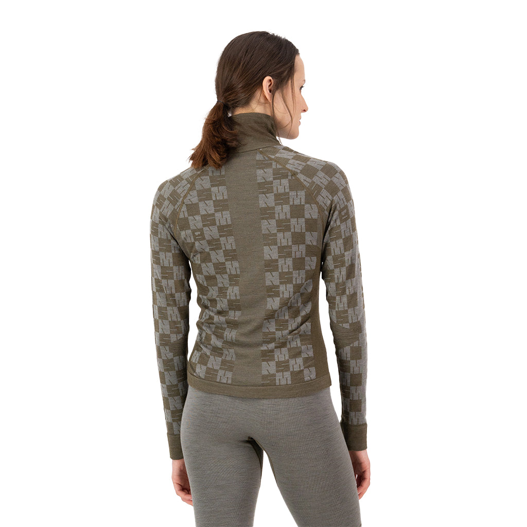 Ascender Merino Seamless Mock Neck Long Sleeve - Base Layer