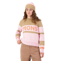 Innsbruck Merino Knit Sweater - Pink/Tan
