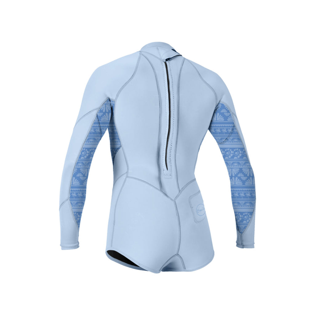 Girls Bahia 2/1 Back Zip L/S Spring - Neoprene top