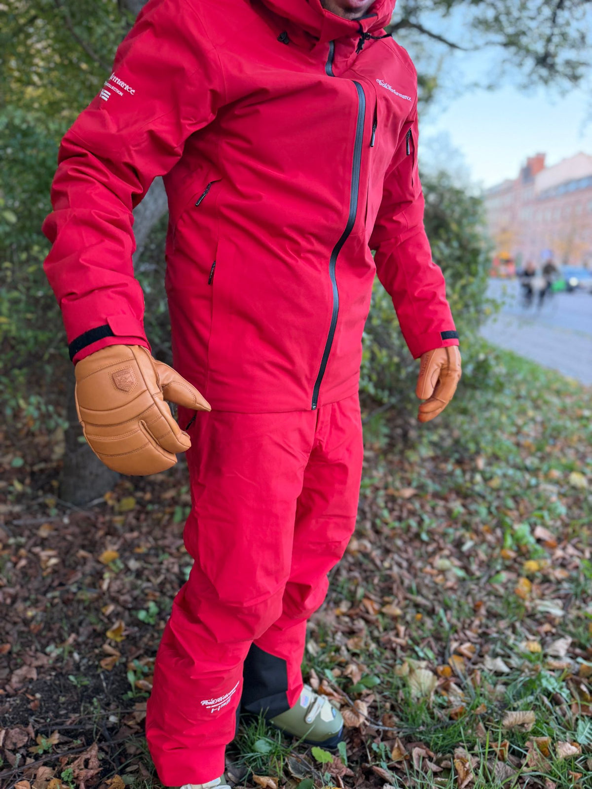 40Y Maroon jacket and pants in red